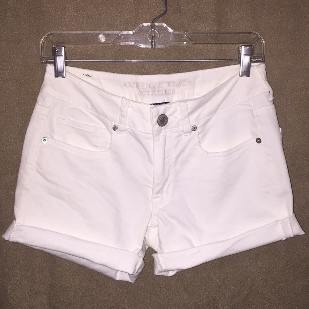White Denim Shorts